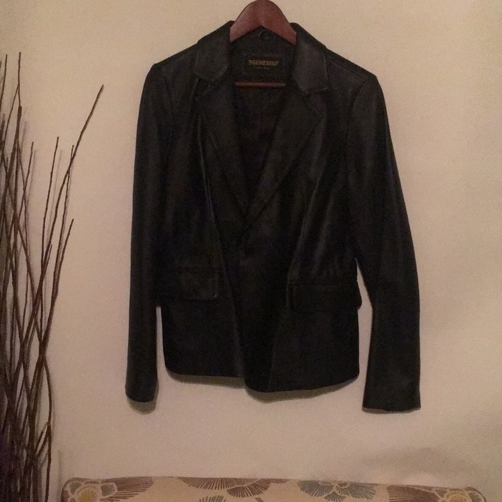 Leather blazer